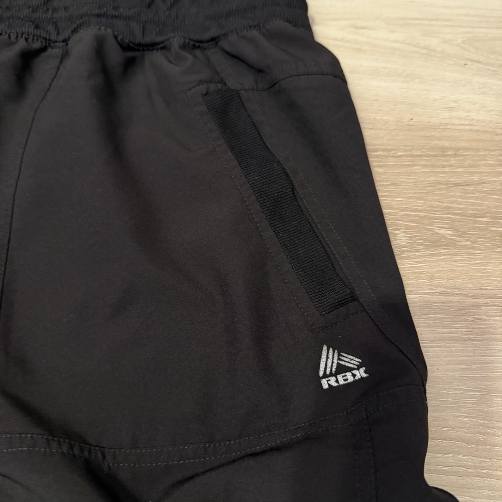 RBX Active Women's 1X Size Fashion Black Drawstring Lightweight Cargo Capri Pant - Picture 5 of 5